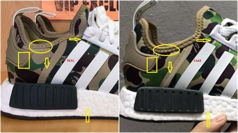 adidas nmd bape real vs fake|how to identify nmd shoes.